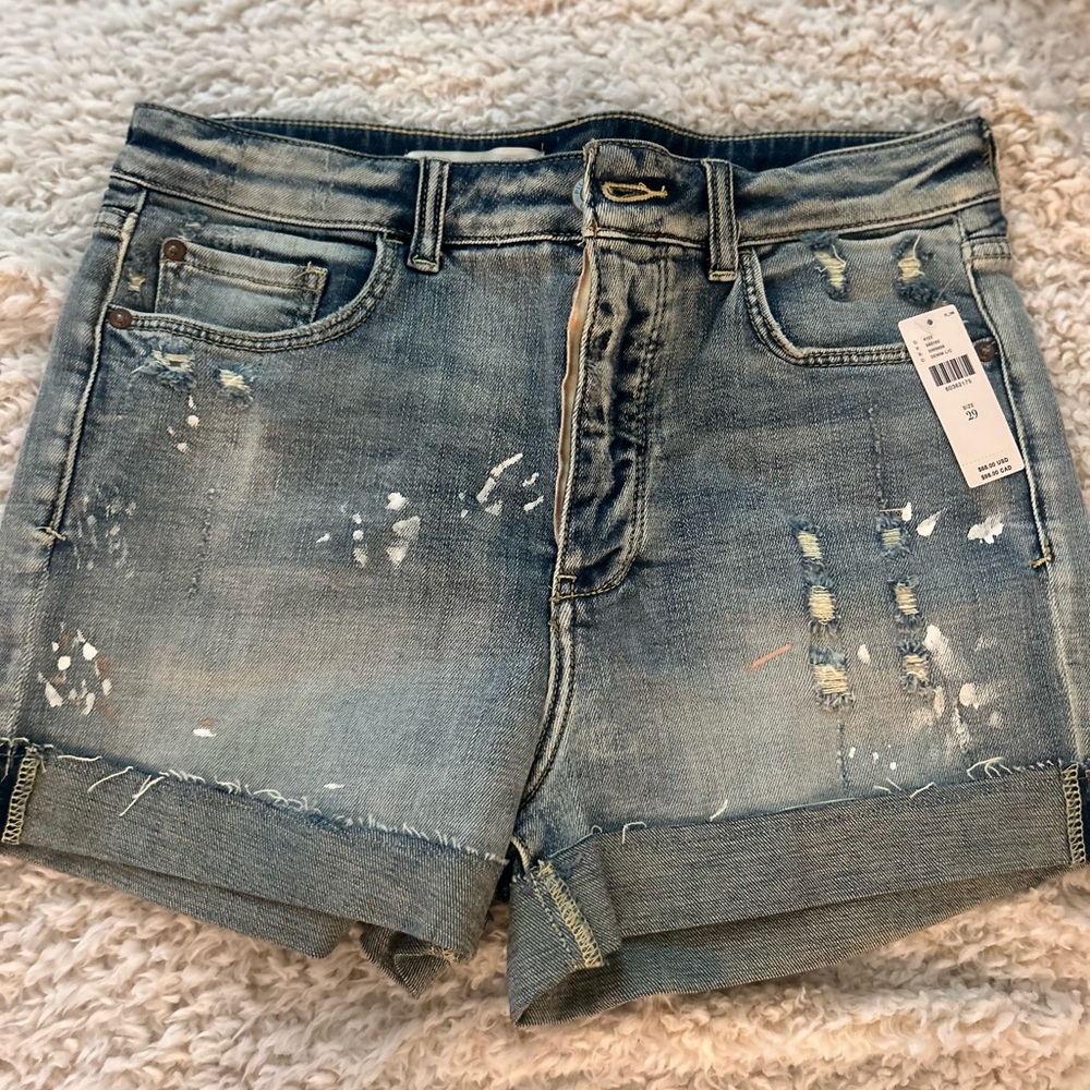 Distressed Denim Women Shorts